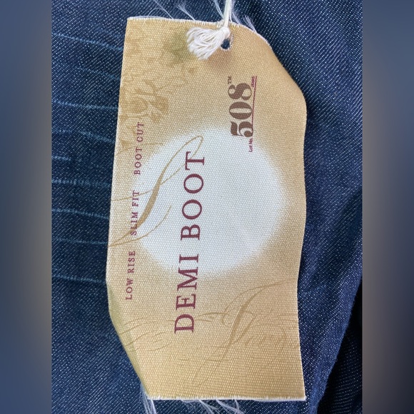 Vintage Y2K Levi’s Demi Boot 508 Low Rise Bootcut Dark Wash Blue 6 Long NEW - Picture 2 of 10